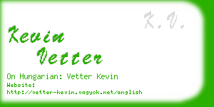 kevin vetter business card